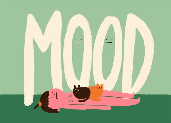 Postkarte Mood von Slinga Illustration