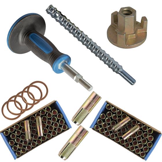 Beton Befestigungsset für Kernbohrständer<br>Bohrdurchmesser 15 mm<br>wählbar 50 - 100 Dübel