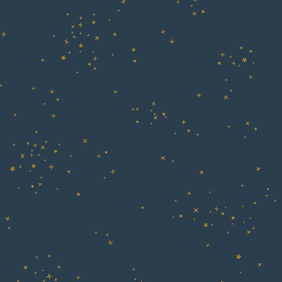 Cotton + Steel - Freckles Midnight Metallic  Fabric - Basics