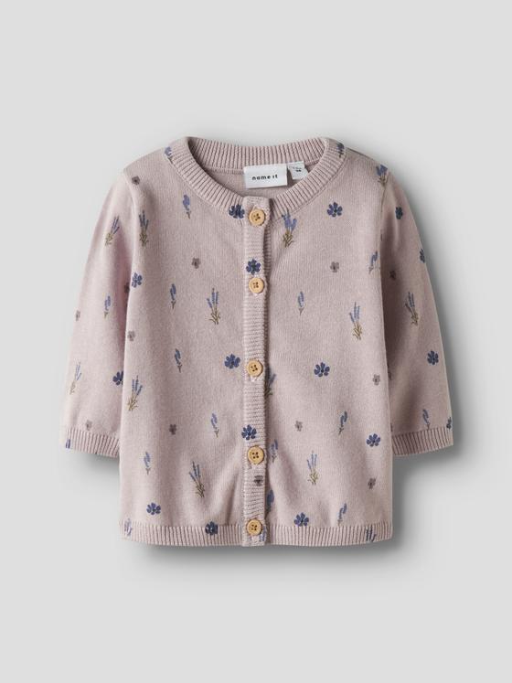 Name It Strickjacke Mini Flowers Burnished Lilac