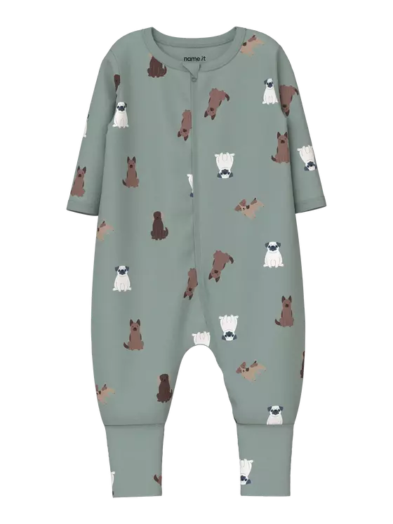 Name It 2er Pack Nightsuit Zipper Green Milieu