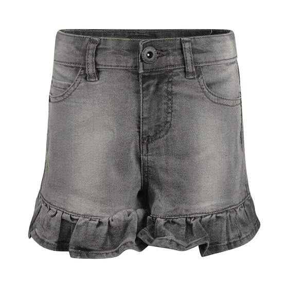 Jeans-Shorts mit Rüschen, grey