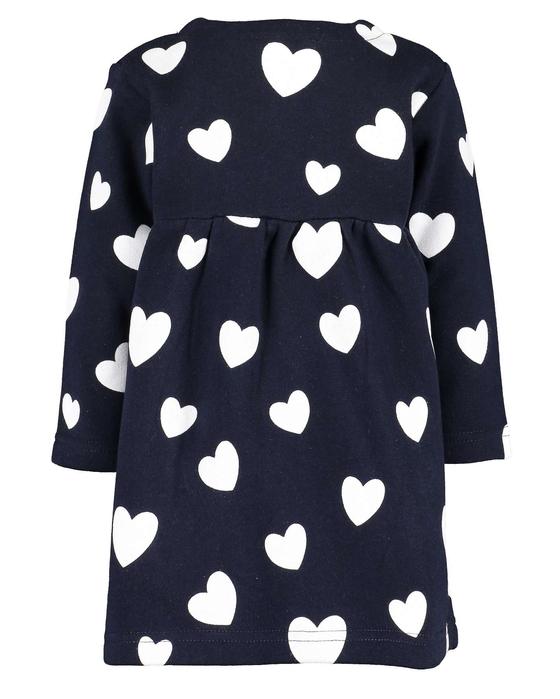 Sweatkleid "Herzchen", reine Baumwolle, nachtblau