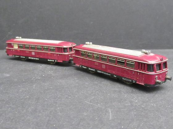 Minitrix 12980 Schienebus VT 989 731 mit Steuerwagen DB rot Spur N