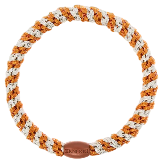Kknekki Haargummi Slim Burned Terracotta Ivory Glitter