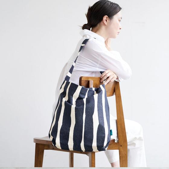 Echino Sway Canvas Streifen Taschenstoff Kokka Japanische Stoffe