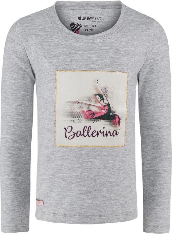 Langarmshirt "Ballerina" mit aufgenähtem Samtbild