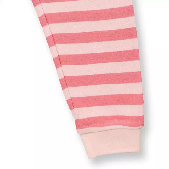 Sense Organics Pyjama Long John Peach Pink Stripes