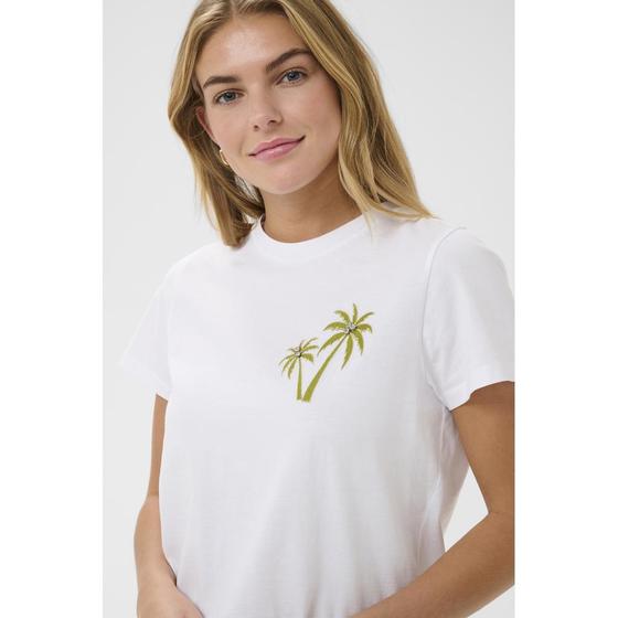 SAINT TROPEZ T-Shirt mit Palme Stickerei ReeceSZ 30515233 - weiß-grün