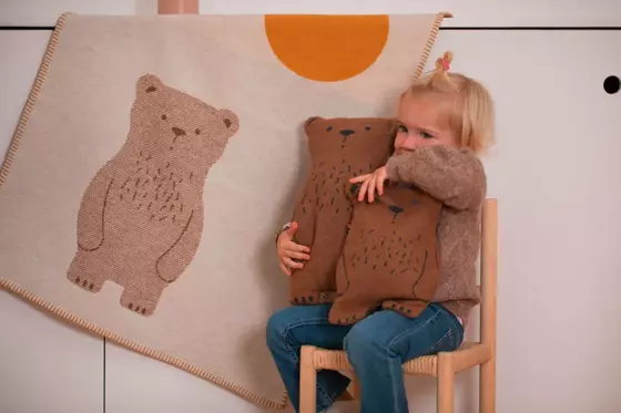 David Fussenegger Babydecke Bär Rohweiß