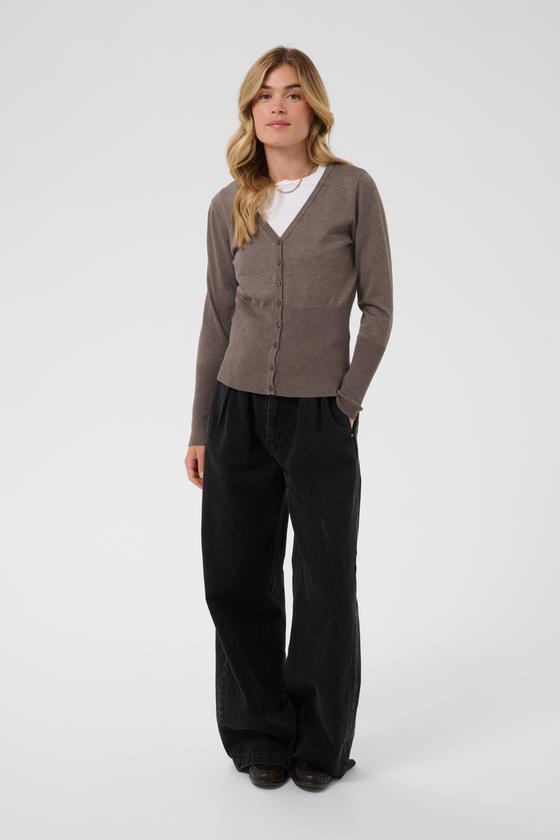 SAINT TROPEZ MilaSZ Slim Cardigan 30515401 - braun melange