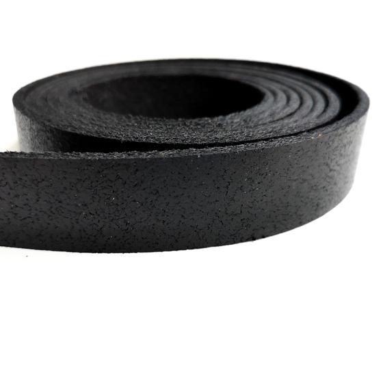 Lederriemen 25mm - schwarz