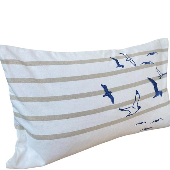 Pad Concept HAVN Kissenhülle, weiß /dark blue