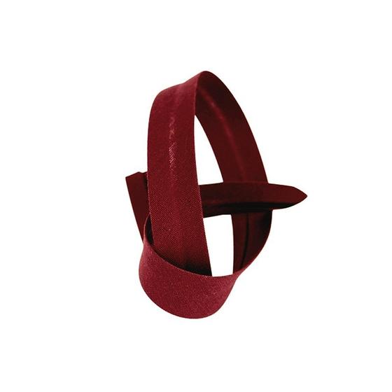 Schrägband Baumwolle 20mm uni - bordeaux rot