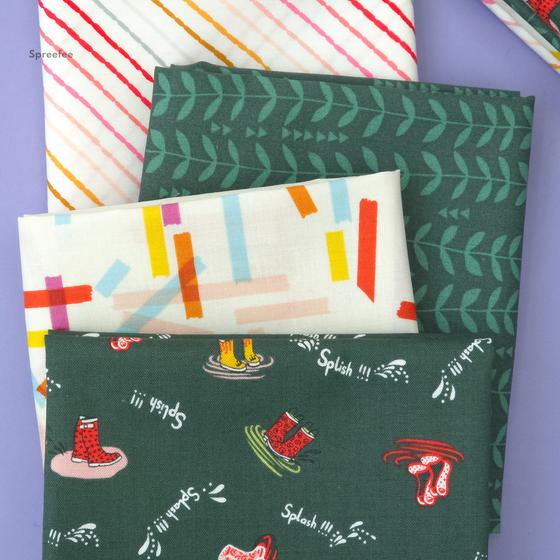 Fat Quarter Stoffpaket Gummistiefel