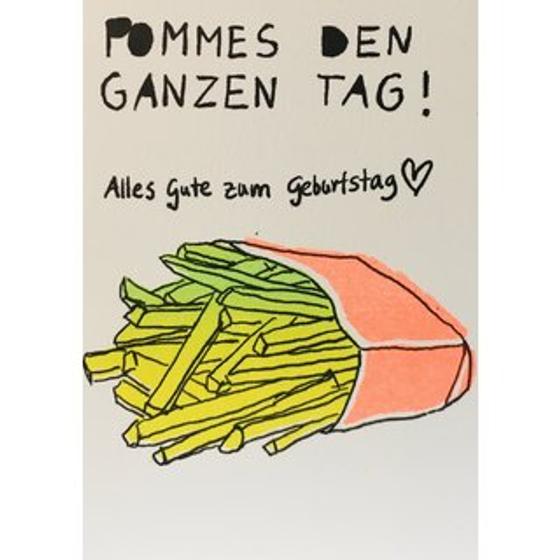 Pommes, Klappkarte mit Umschlag von superjuju