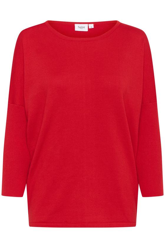 SAINT TROPEZ MilaSZ R-Neck Pullover 30500003 - rot