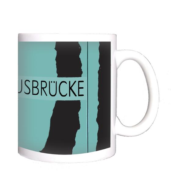 S-Bahn Kaffeebecher Kaffeetasse S-Bahnhof Stadthausbrücke, Linie S3 S1 S2, tom bäcker, Geschenkidee Hamburg, Souvenir, Fischmarkt, Niederhafen, Elbtunnel, St Pauli, Millerntor, Elbe, Elbphilharmonie, Elbufer, Neustadt, Mitte, Landungsbrücken, Jungfernstie