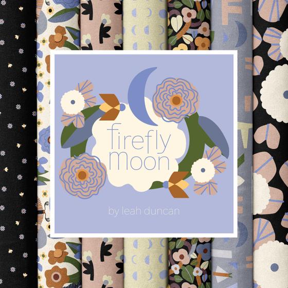 Firefly Moon Bio-Baumwollstoff von Leah Duncan für Cloud9 Fabrics