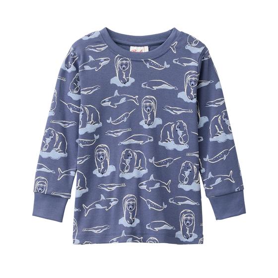 People wear Organic Pyjama Arktische Tiere Nachtblau