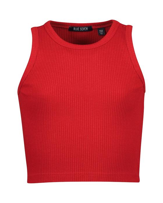 Bauchfreies Muscle-Shirt, Biobaumwolle, GOTS-zertifiziert, rot