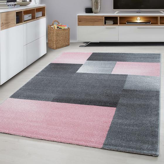 Lucca 160 x 230 cm siyah pembe