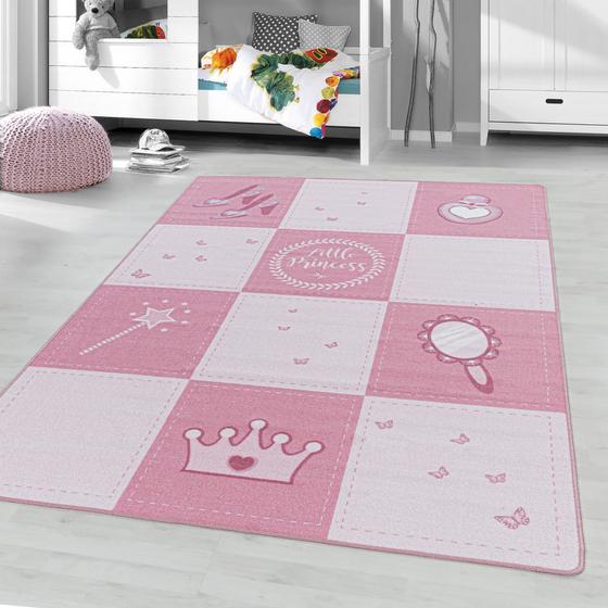 Play Spielteppich Kinderteppich pink pembe