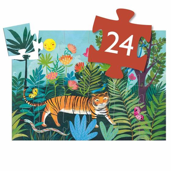 Djeco Puzzle Der Tiger geht spazieren 24 Teile