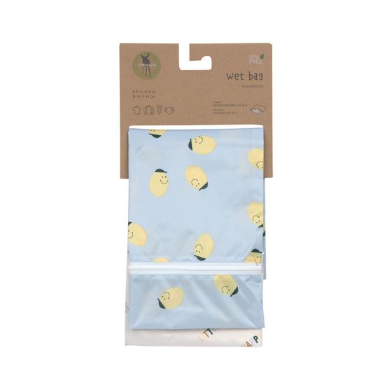 Lässig Nasstasche Wet Bag 2 St. Happy Fruits Zitrone