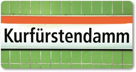Kurfürstendamm U-Bahn-Haltestelle Souvenir Magnet Berlin von tom bäcker - U1 - U9 - Charlottenburg - Wilmersdorf