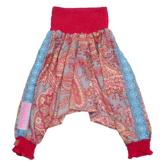 goldmarie Kinder Hose MOINGIORNO Frida Paisley Muster pink-creme-hellblau
