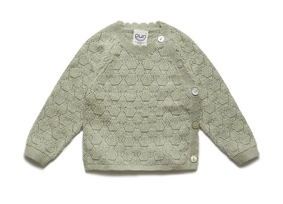 Puri Organic Kimono Ajour Pistazie