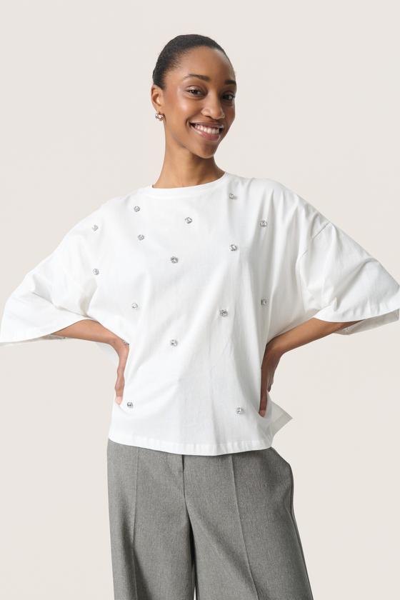 SOAKED Shirt SLAfshan mit Strasssteinen 30408582 - weiß