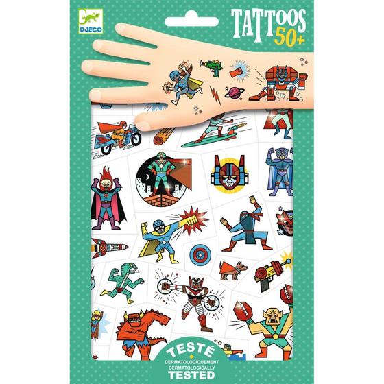 Tattoos "Superhelden", dermatologisch getestet