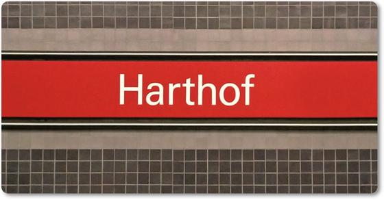 U-Bahn-Magnet München, U-banhhof Harthof, Bayerns Landeshauptstadt München, Kühlschrankmagnet, tom baecker, a-point-of-view, Haltestelle, Münchner U-Bahn, Geschenkidee für Münchner, Geschenk für Expats, Abschiedsgeschenk
