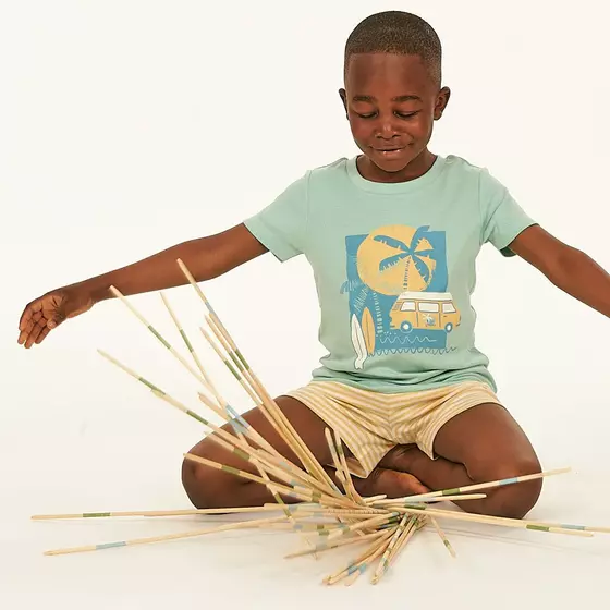 Sense Organics Pyjama Kurz Kafka Camper Mint Green Stripes