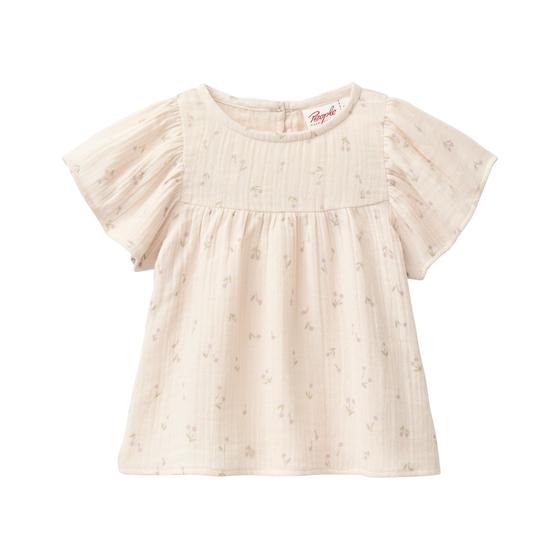 People wear Organic Musselin Kurzarm Bluse  Kleine Kirschen Natur