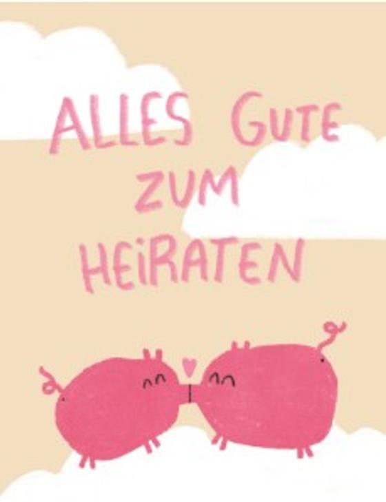 Postkarte Heiraten von Slinga Illustration