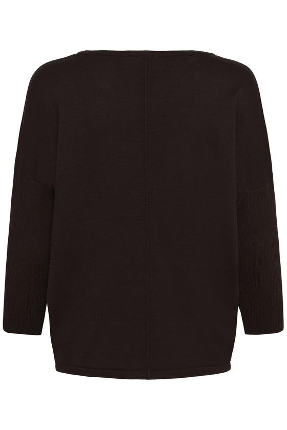 SAINT TROPEZ MilaSZ R-Neck Pullover 30500003 - schoko-braun