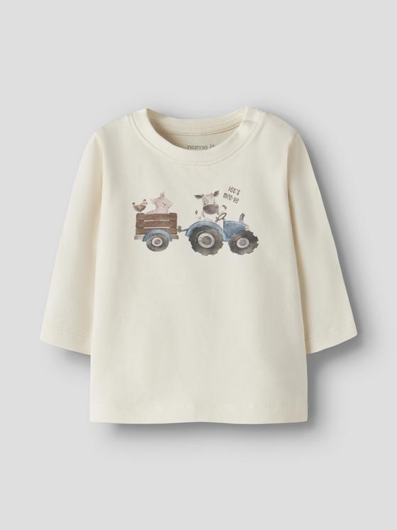 Name It Langarmshirt Farmleben Antique White