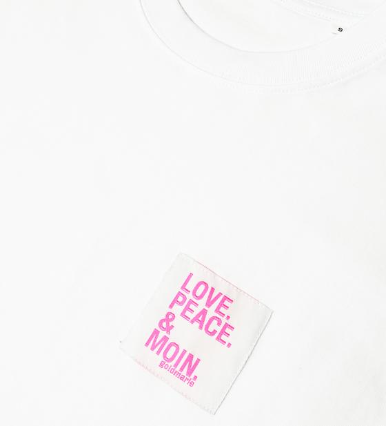 goldmarie LOVE PEACE MOIN T-Shirt - weiß - Unisex