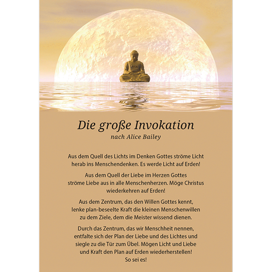 Die große Invokation Karte