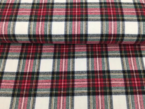 Schottenkaro Flanell weiß