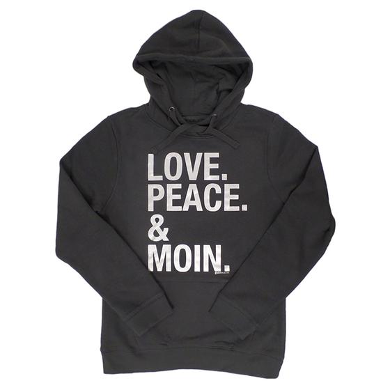 goldmarie LOVE PEACE MOIN Hoodie Gabi dunkelgrau-silber