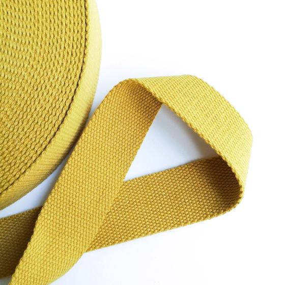 Gurtband Baumwolle 30mm – senfgelb