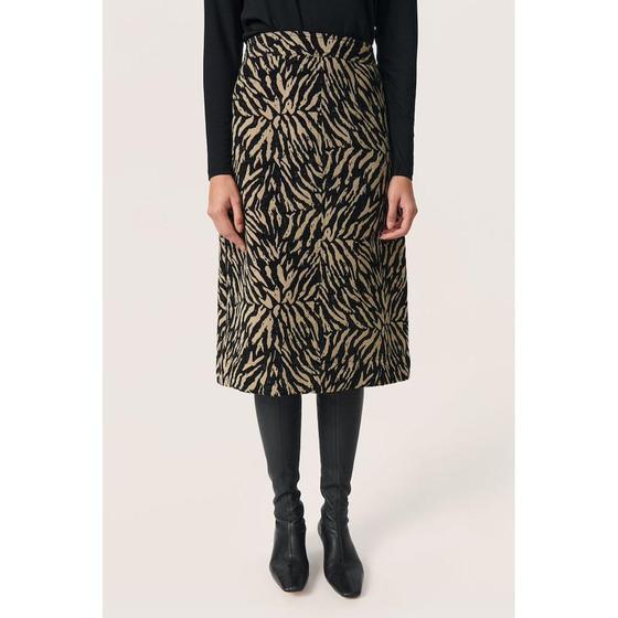 SOAKED IN LUXURY Jacquard Rock SLLYLIA 30407237 - Zebramuster - schwarz-sand