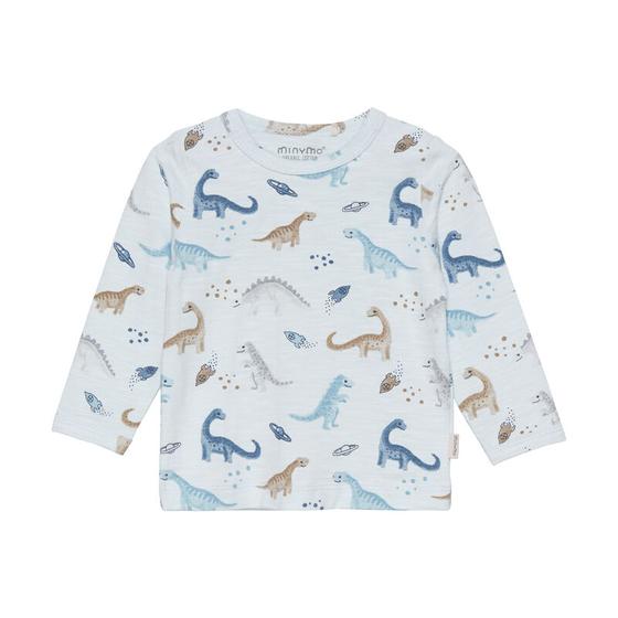Langarmshirt "Dinos, Planeten, Raketen", hellblau