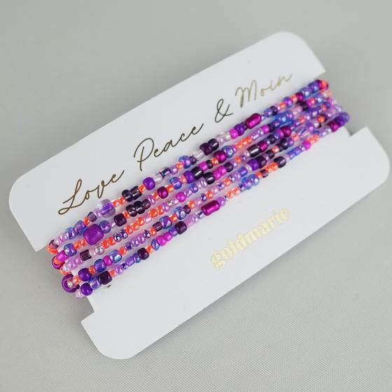 goldmarie Armand Melly - Mini-Perlen - lila-bunt - handgefertigt