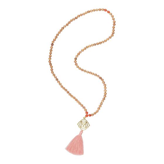 Wurzelchakra Mala „I am grounded" mit Messing
