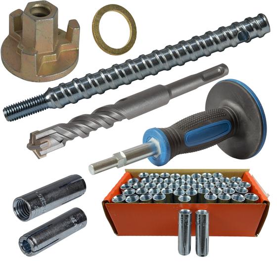 Beton<br>Befestigungsset für Kernbohrständer<br>Bohrdurchmesser 16 mm